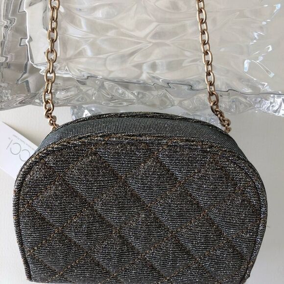 GOLD GLITTER  SHOULDER EVENING PURSE - Picture 9 of 15